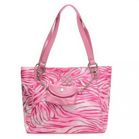 Coach Whimsy Logo Medium Pink Totes EHU - Click Image to Close